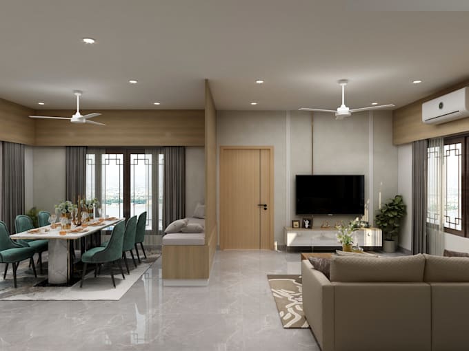 do interior realistic rendering for your projects