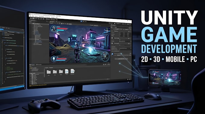 do unity game development, mobile game, unity 2d 3d game as a unity developer