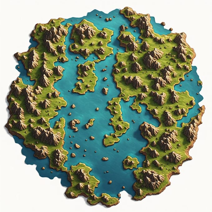 reate a fantasy atlas map, vector world map