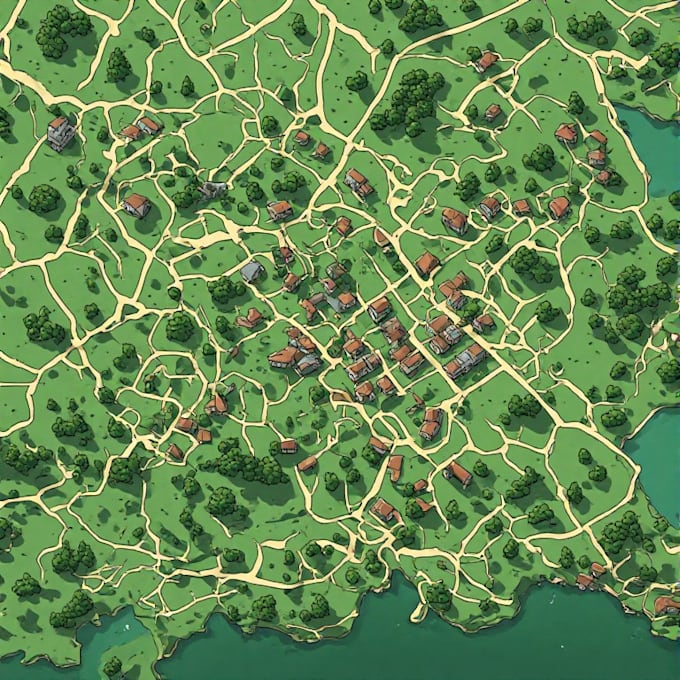 create detailed map illustration