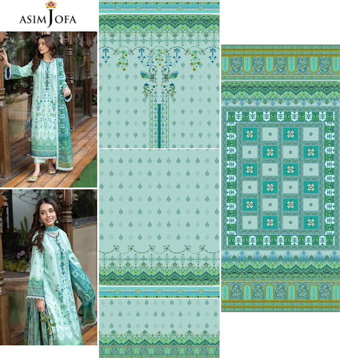 create seamless textile pattren and fabric print design