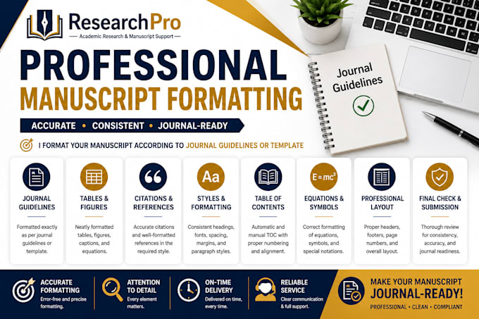 professionally format your research paper or manuscript for journal submission