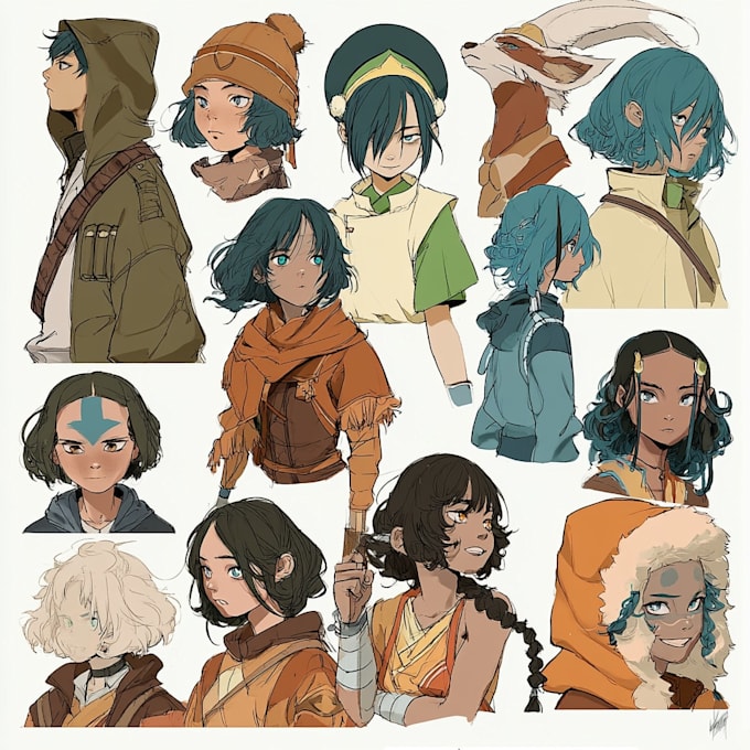 make anime character design sheet