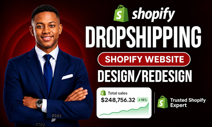 design, redesign or build a professional shopify dropshipping store