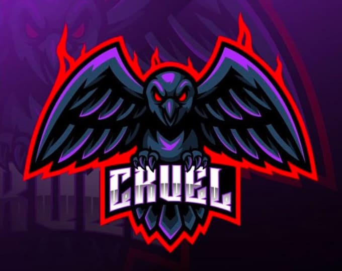 create awesome wall mural ninja raven mascot logo design