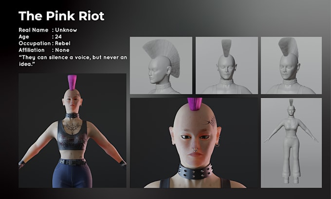 create stylized game ready 3d character with clean topology