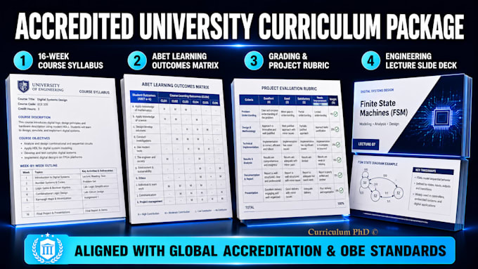 design accredited instructional curriculum, lesson plans, and course content