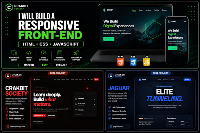build a responsive frontend website