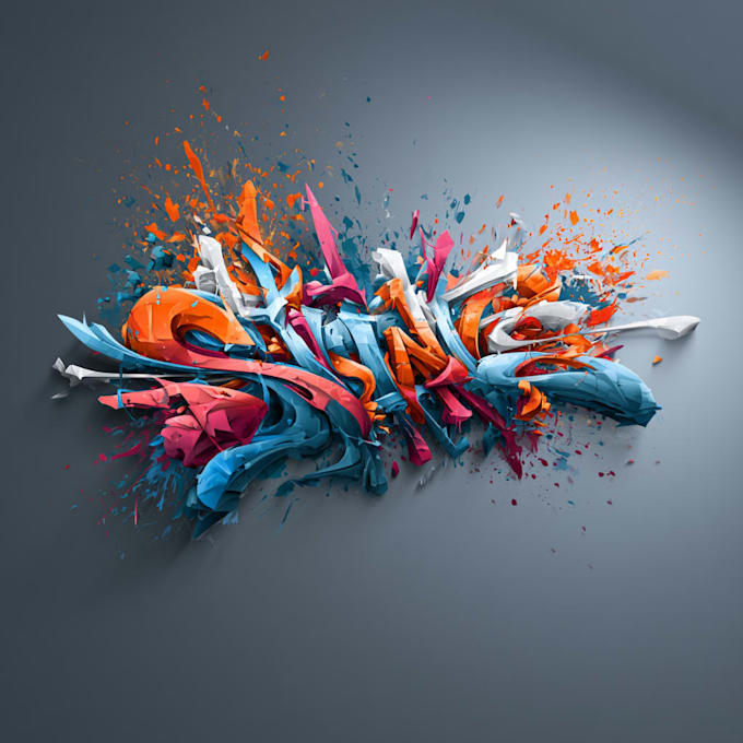 design awesome logo on graffiti tags style