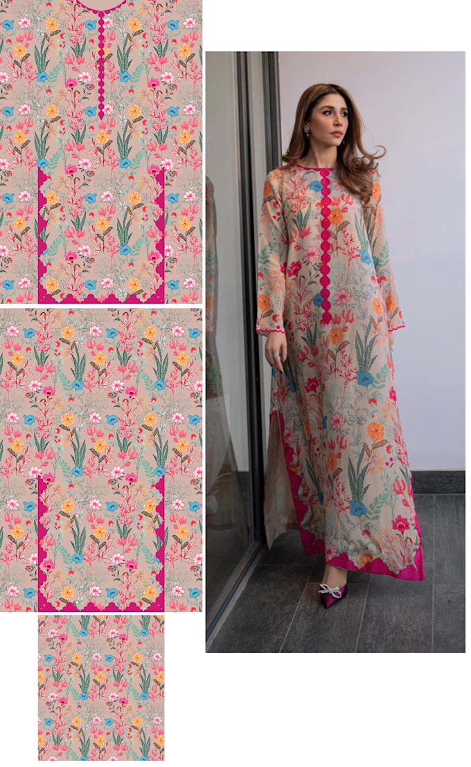 create seamless textile pattren and fabric print design