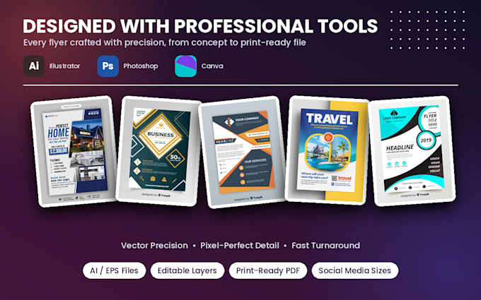 do modern flyer designing for your business