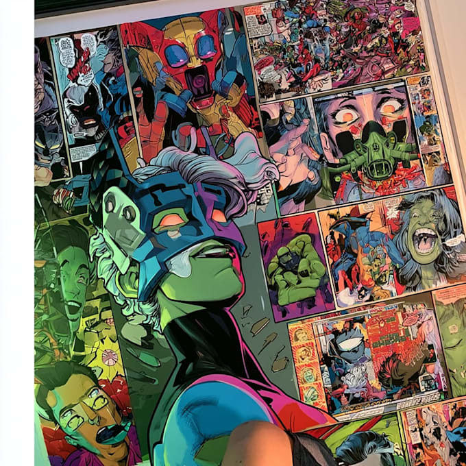 do comic book lettering and comic book page