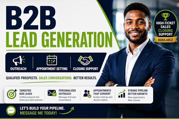 do b2b lead generation, sales outreach appointment setting setter b2b sales