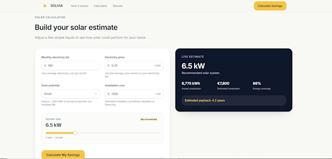 build a custom business calculator for your website