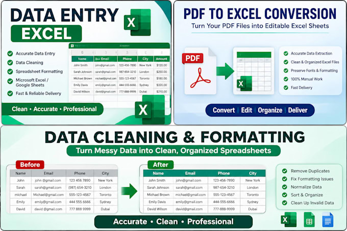 convert PDF, scanned documents and images to excel