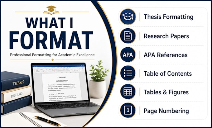 professionally format your thesis, research paper, and references