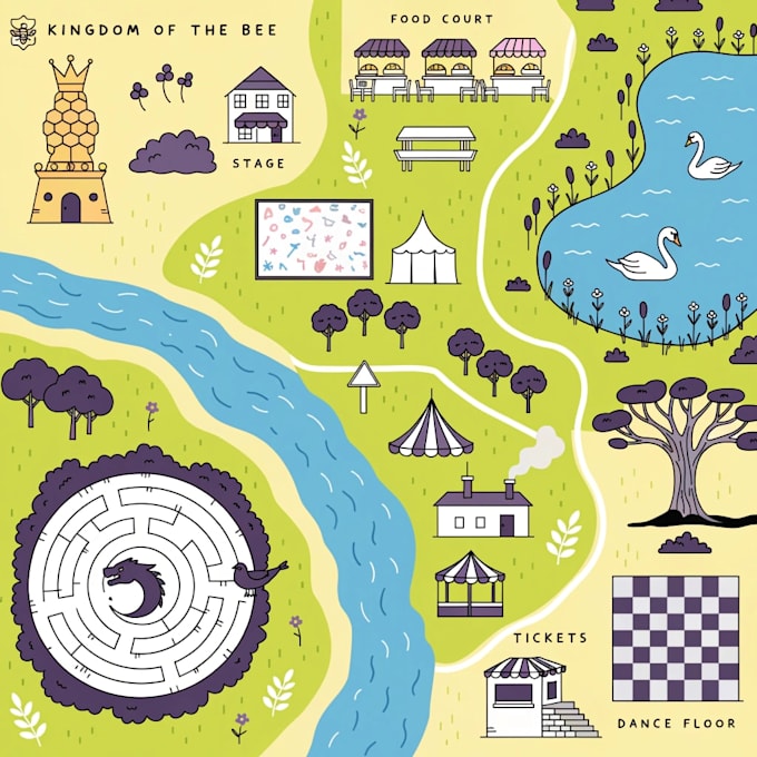 make event, tourist, and fantasy map illustration