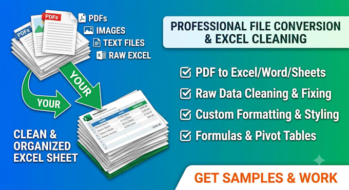 clean and format your raw excel data