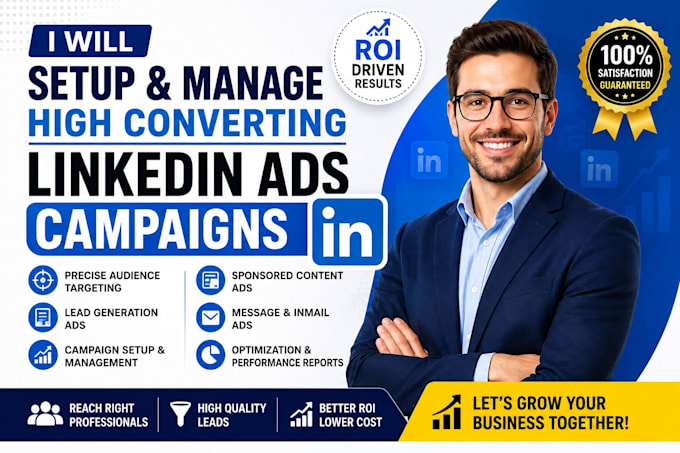 setup and manage high converting linkedin ads campaigns
