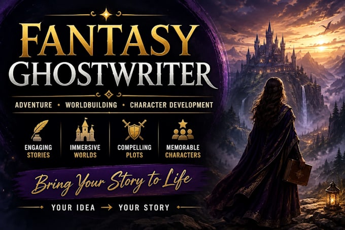 ghostwrite your fantasy adventure story or novel