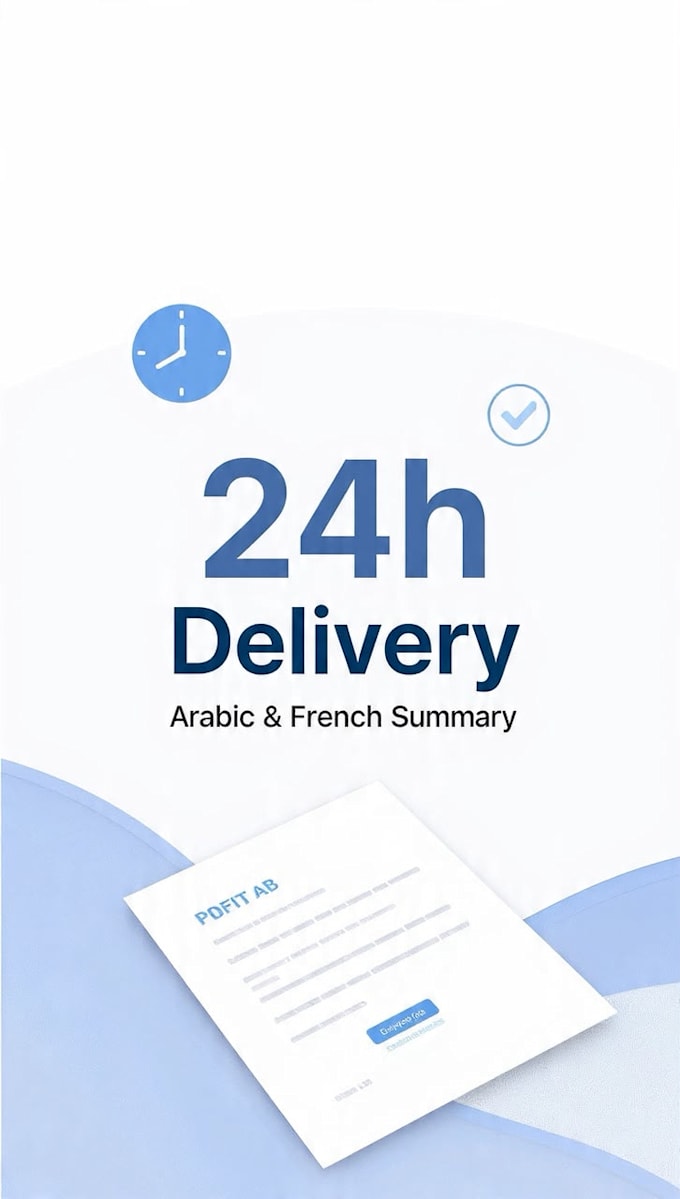 summarize your PDF in arabic and french