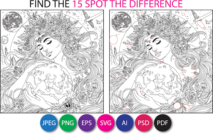 create spot the difference puzzles
