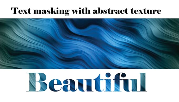 do creative text masking and photo retouching design