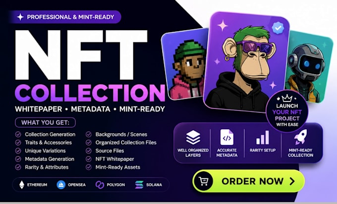 create nft whitepaper, mint ready metadata, and opensea ready minting assets nft
