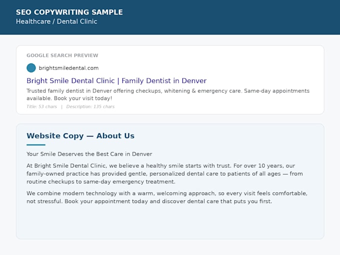write SEO website copy meta titles and descriptions that rank