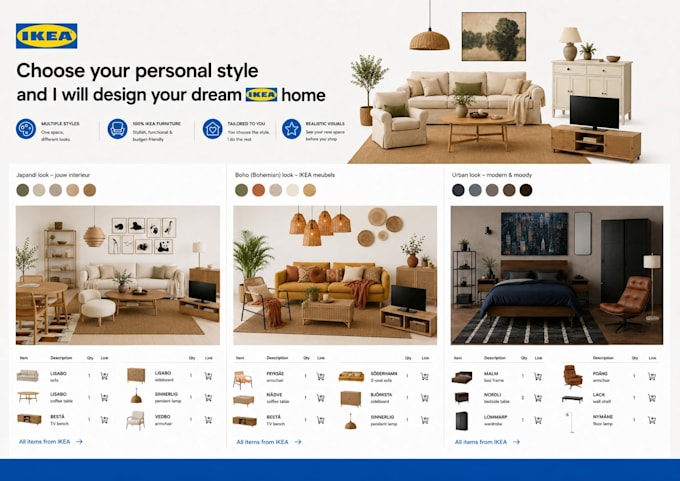 design your ikea home or airbnb
