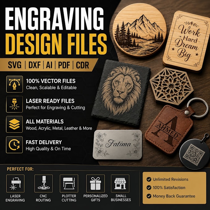 create professional cnc designs vectors and files