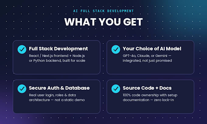build a full stack ai website, saas app or chatbot