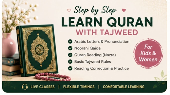 help you to learn quran reading with tajweed online