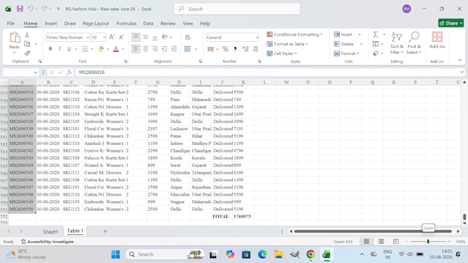 data entry, ms excel, ms word, and googlesheet