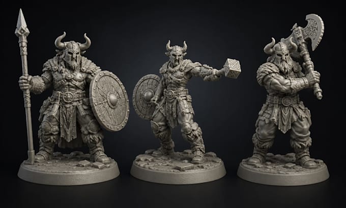 sculpt 3d models, characters, miniatures and figurines for 3d printing