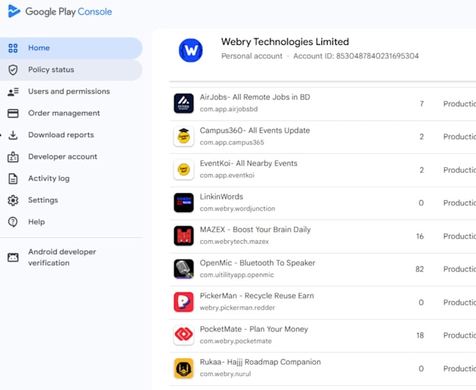 publish, upload, or update your android app on google play store