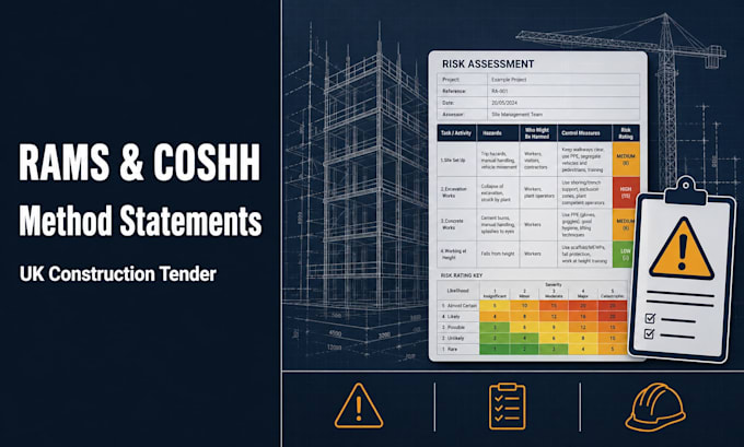 write construction rams method statements coshh risk assessment UK tender rfp