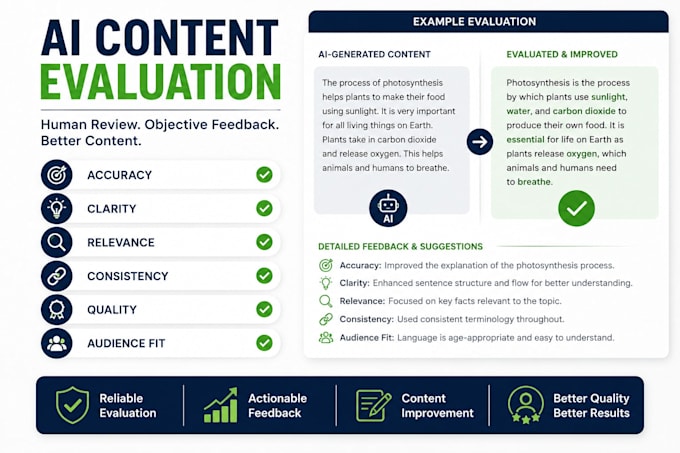 create, evaluate, and improve ai generated content for education