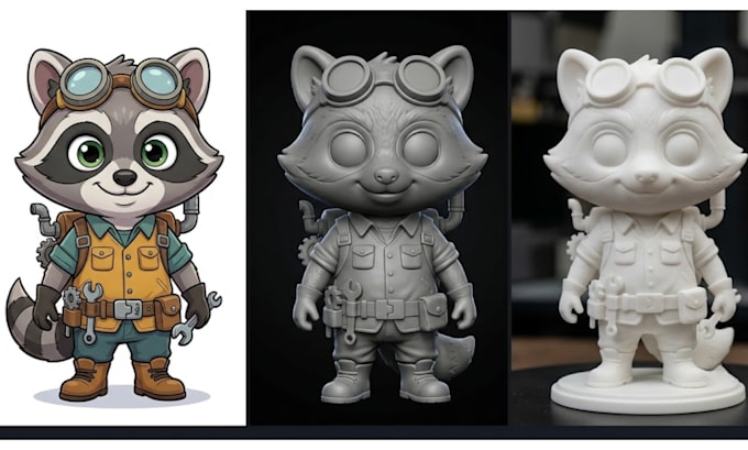 create custom cartoon figures, toy models and 3d printable characters