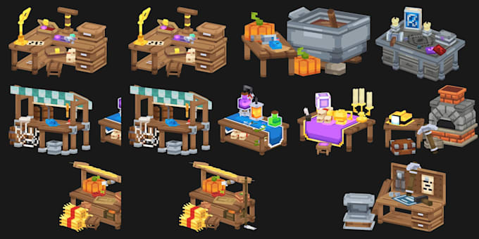 make a custom minecraft fps gun, weapon models, furniture model in blockbench