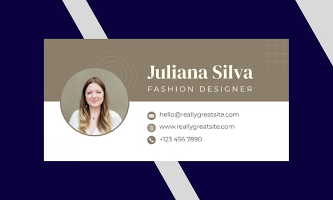 create a HTML email signature for gmail outlook, apple mail