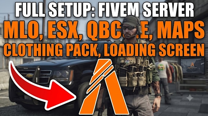 setup custom fivem server with mlo, esx, qb, maps, loading screen, clothing pack