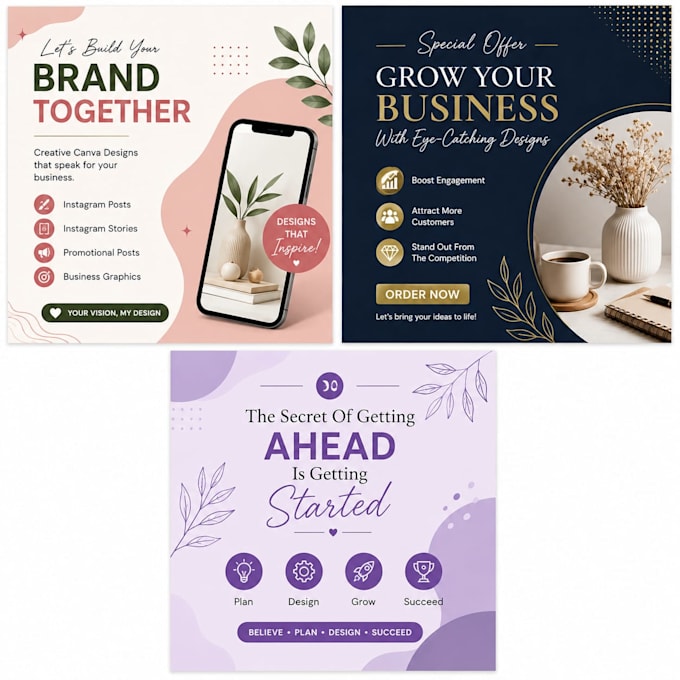 do design professional canva instagram posts and stories