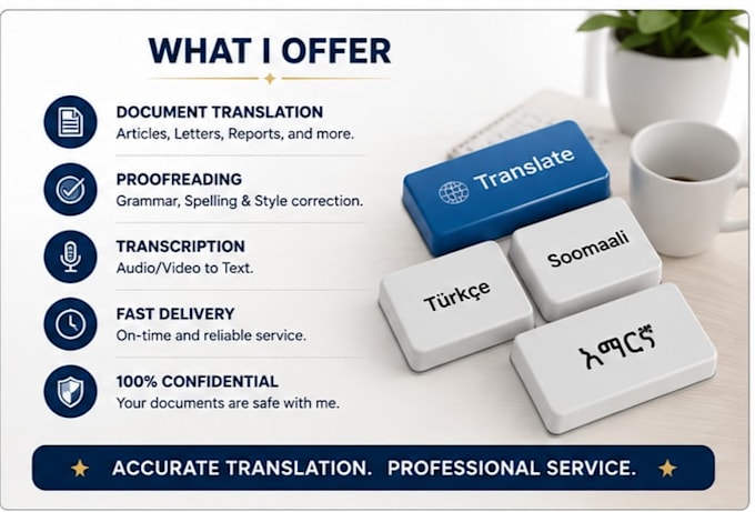 translate turkish, somali and amharic accurately