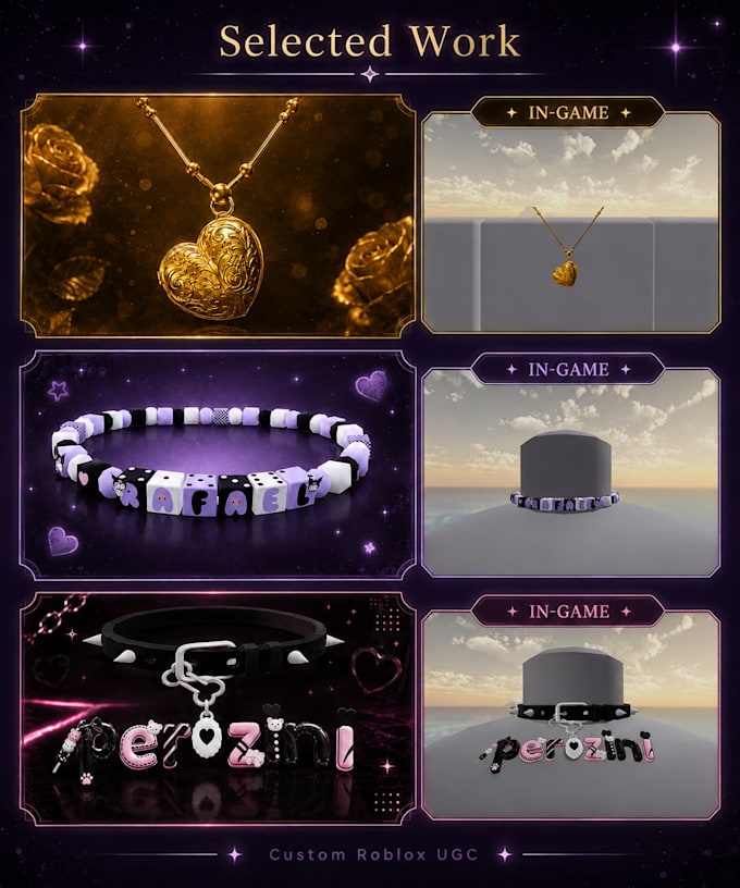 create custom necklaces, chains and collars for roblox ugc