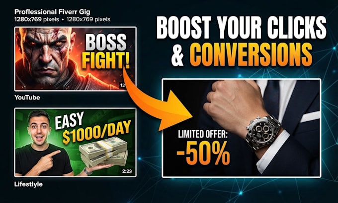 design striking thumbnails, ads, and brand art