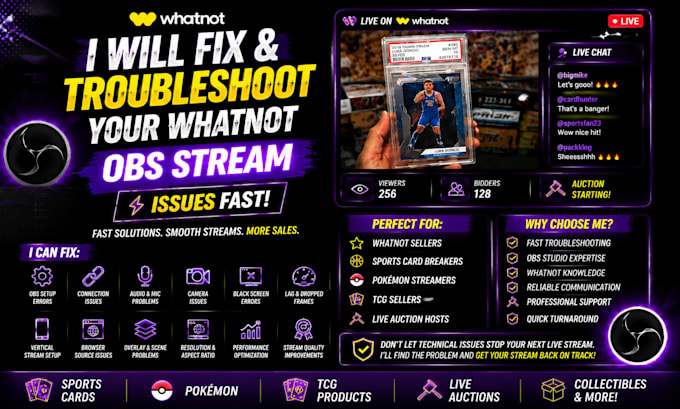 fix and troubleshoot your whatnot obs stream issues fast