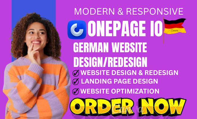 design high converting onepage io website and perspective lead sales funnel
