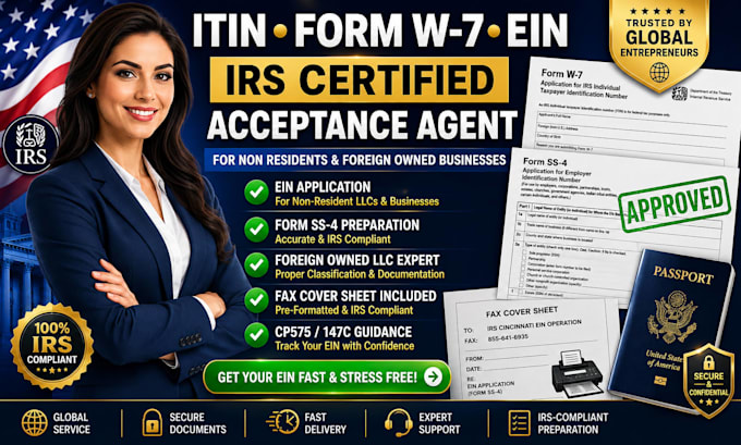 obtain itin from irs on your behalf as a caa
