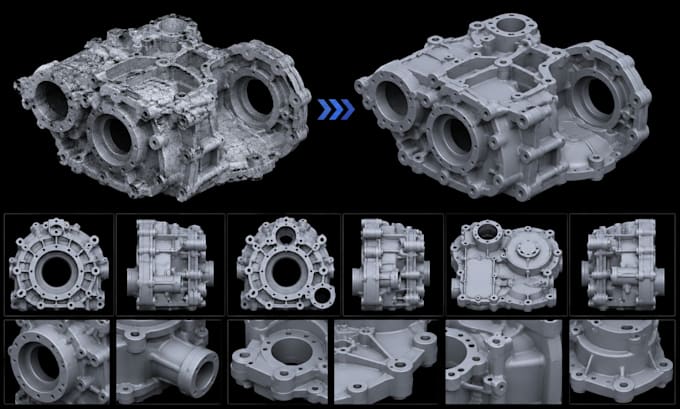 do reverse engineering 3d scan to cad geomagic design x stl to step file model